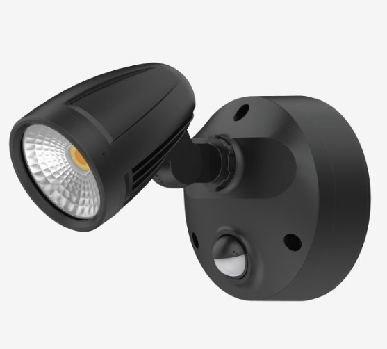 MURO-MAX 16W WITH SENSOR BLACK SPOTLIGHT IP65